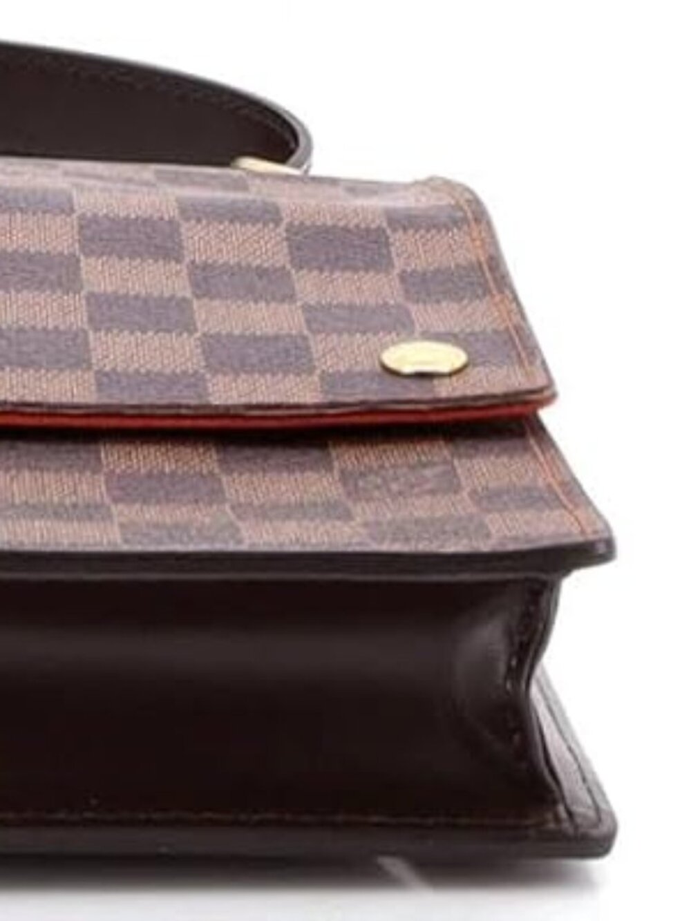 Louis Vuitton Damier Ebene Crossbody Bag | Authentic LV Messenger | Brown Canvas - Picture 3 of 8